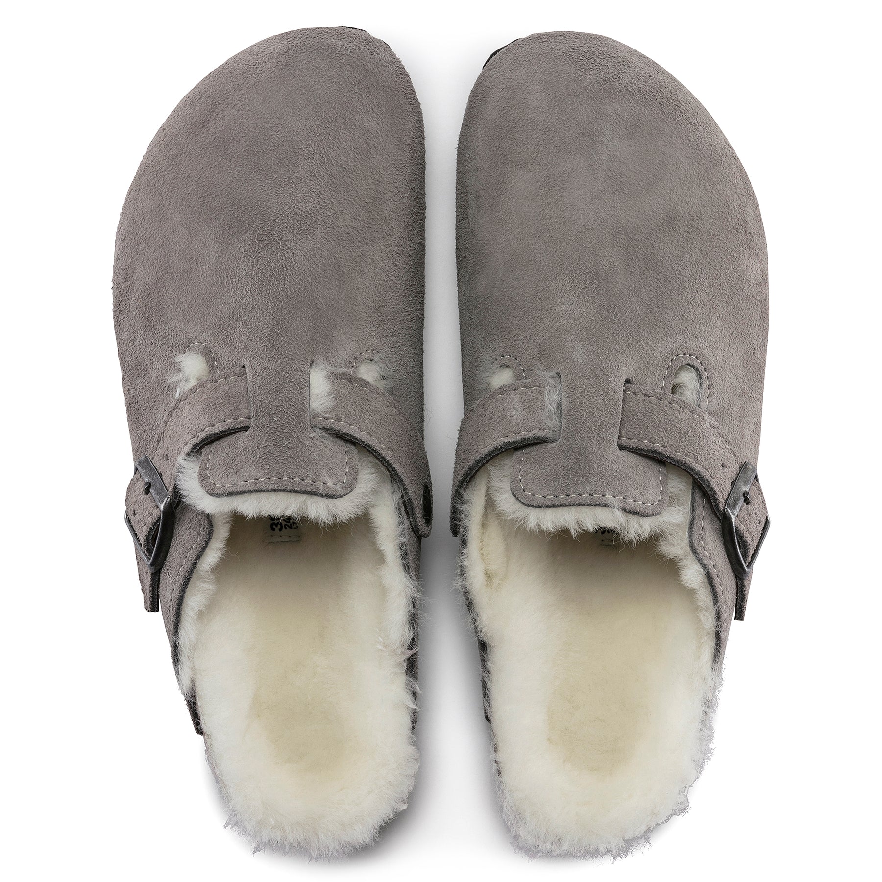Birkenstock Limited Edition Boston stone coin suede/natural shearling