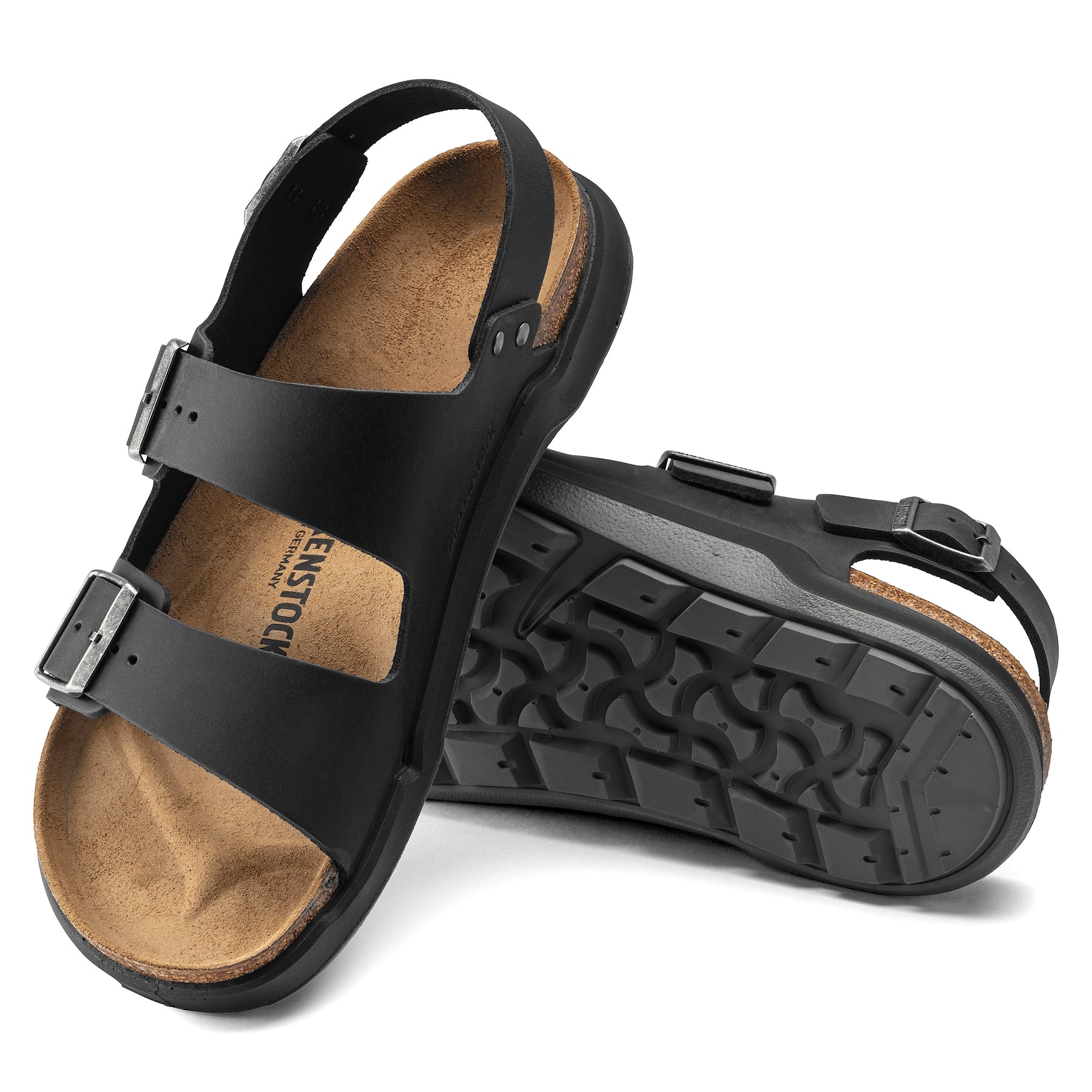 Birkenstock Rugged Casual Men's Milano Rugged black oiled leather