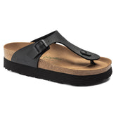 Papillio Gizeh Platform Vegan black Birko-Flor by Birkenstock