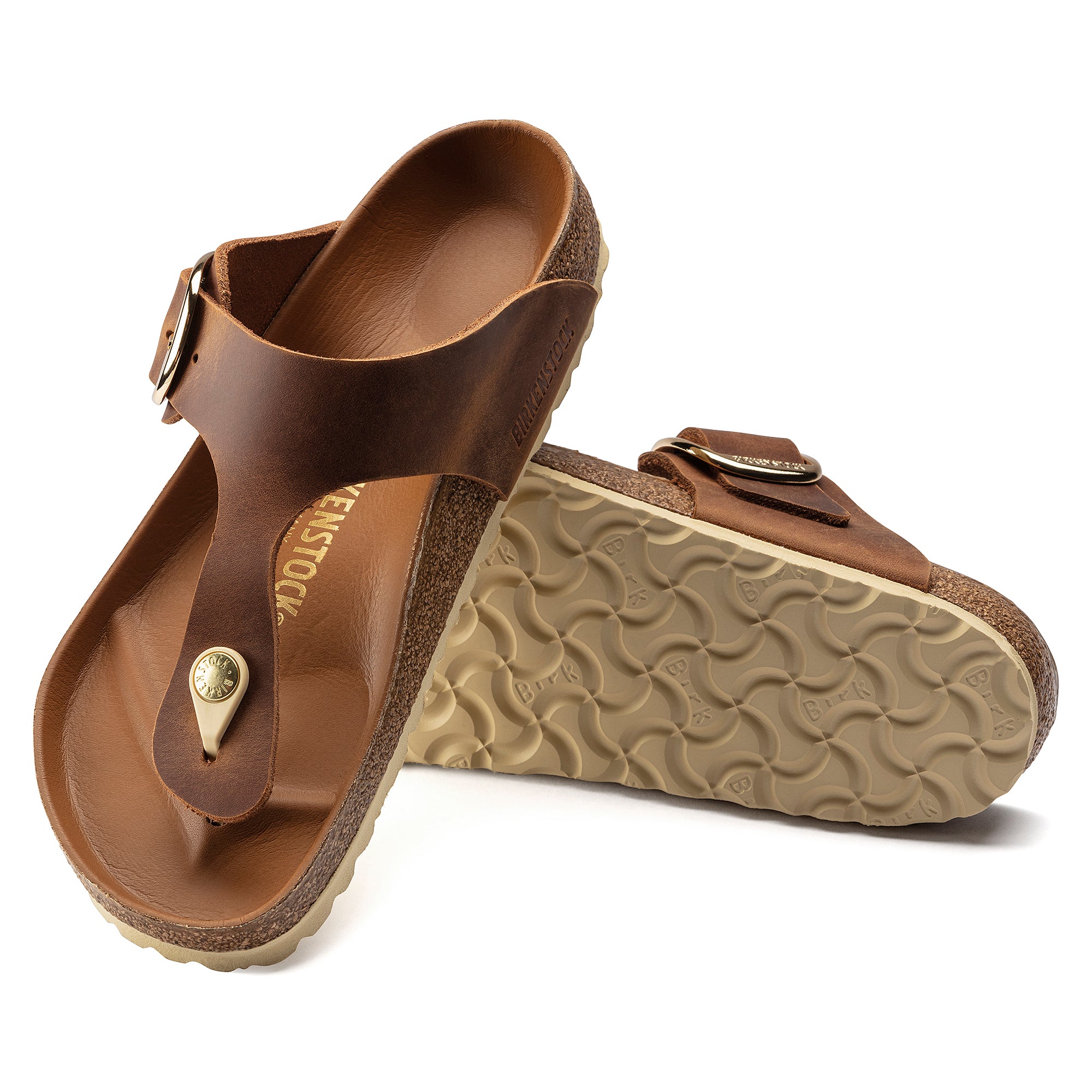 Birkenstock Limited Edition Gizeh Big Buckle cognac oiled leather