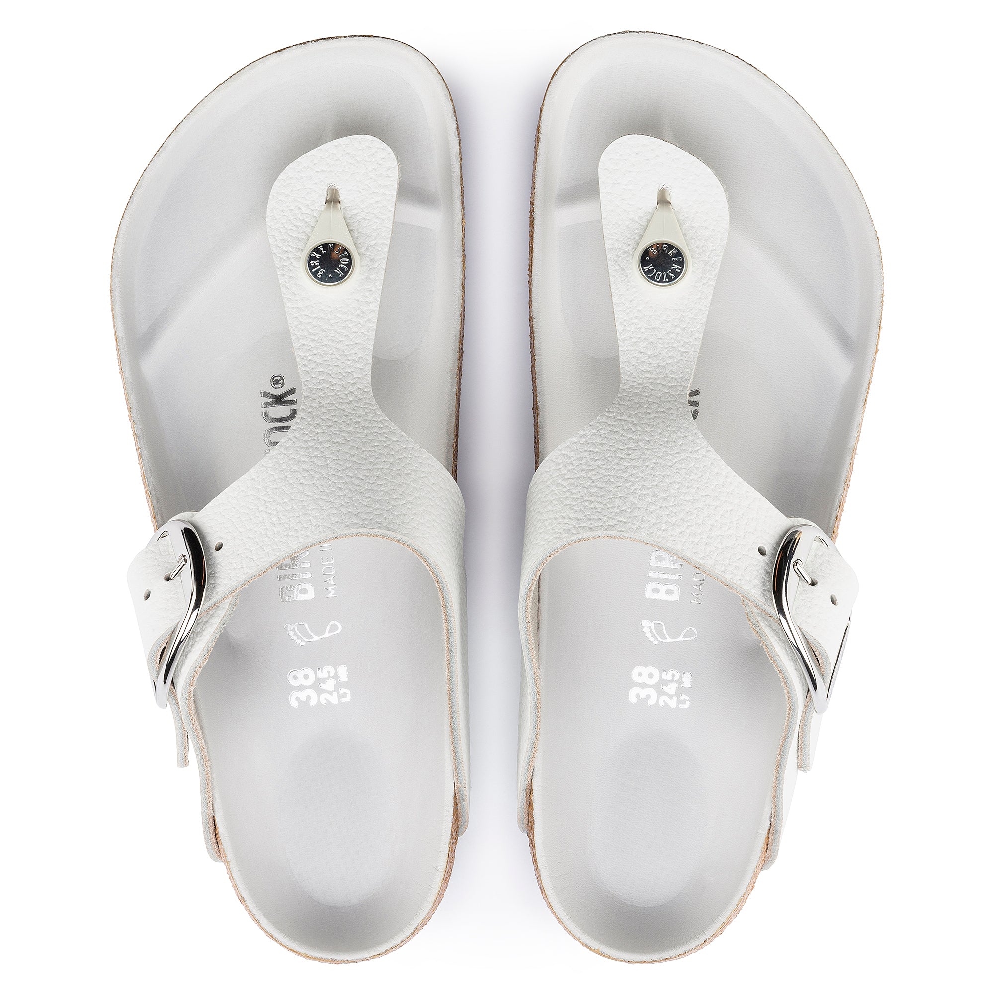 Birkenstock Limited Edition Gizeh Big Buckle white leather