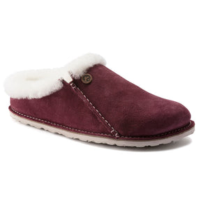 Birkenstock Limited Edition Zermatt Premium maroon suede/natural shearling