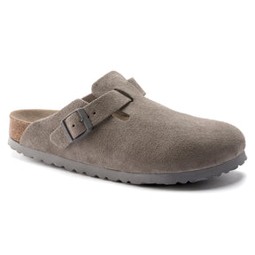 Birkenstock Limited Edition Boston Soft Footbed stone coin suede