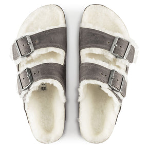 Birkenstock Limited Edition Arizona iron oiled leather/natural shearling