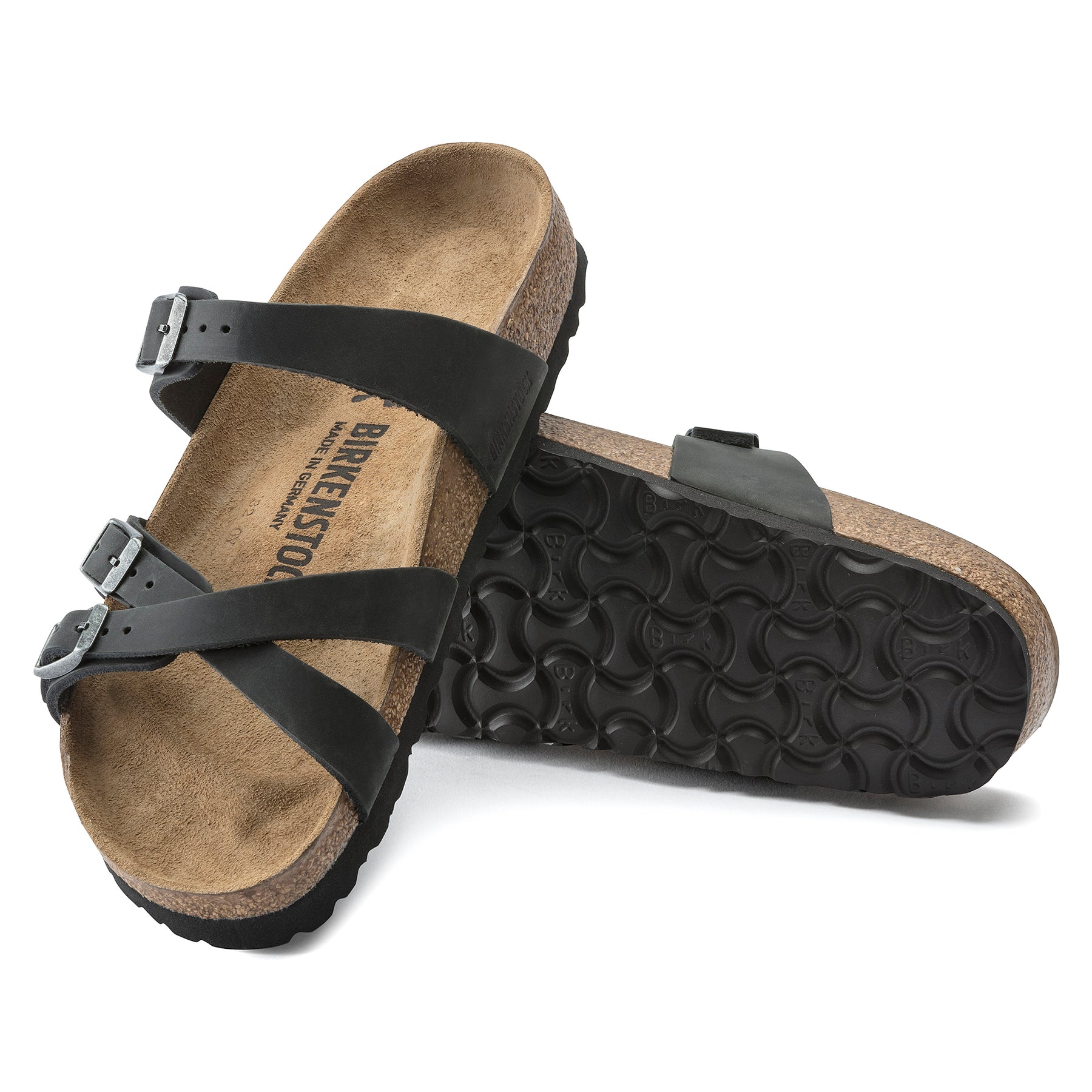 Birkenstock Franca black oiled leather