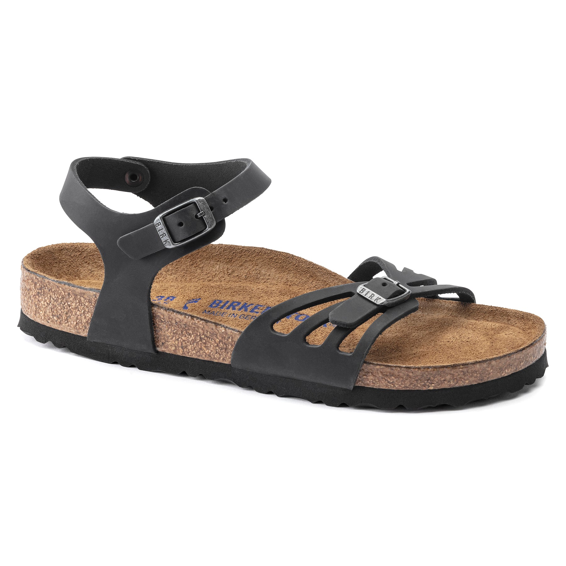 Limited Edition Bali Footbed black oiled leather