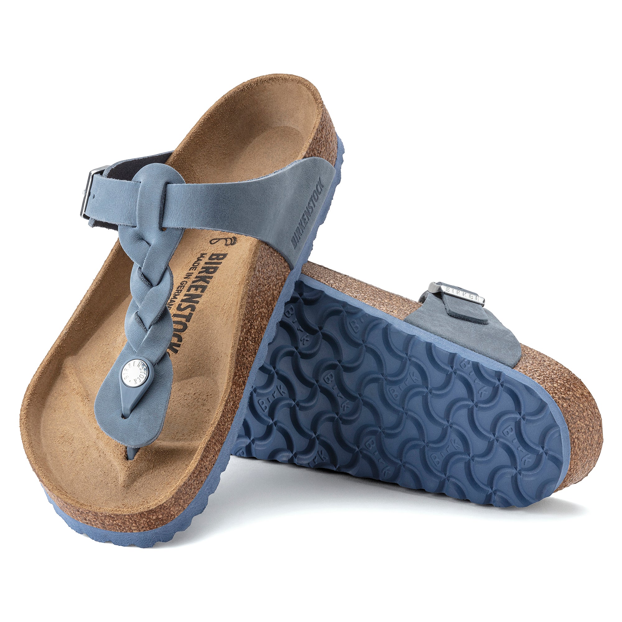 Birkenstock Limited Edition Gizeh Braid dusty blue oiled leather