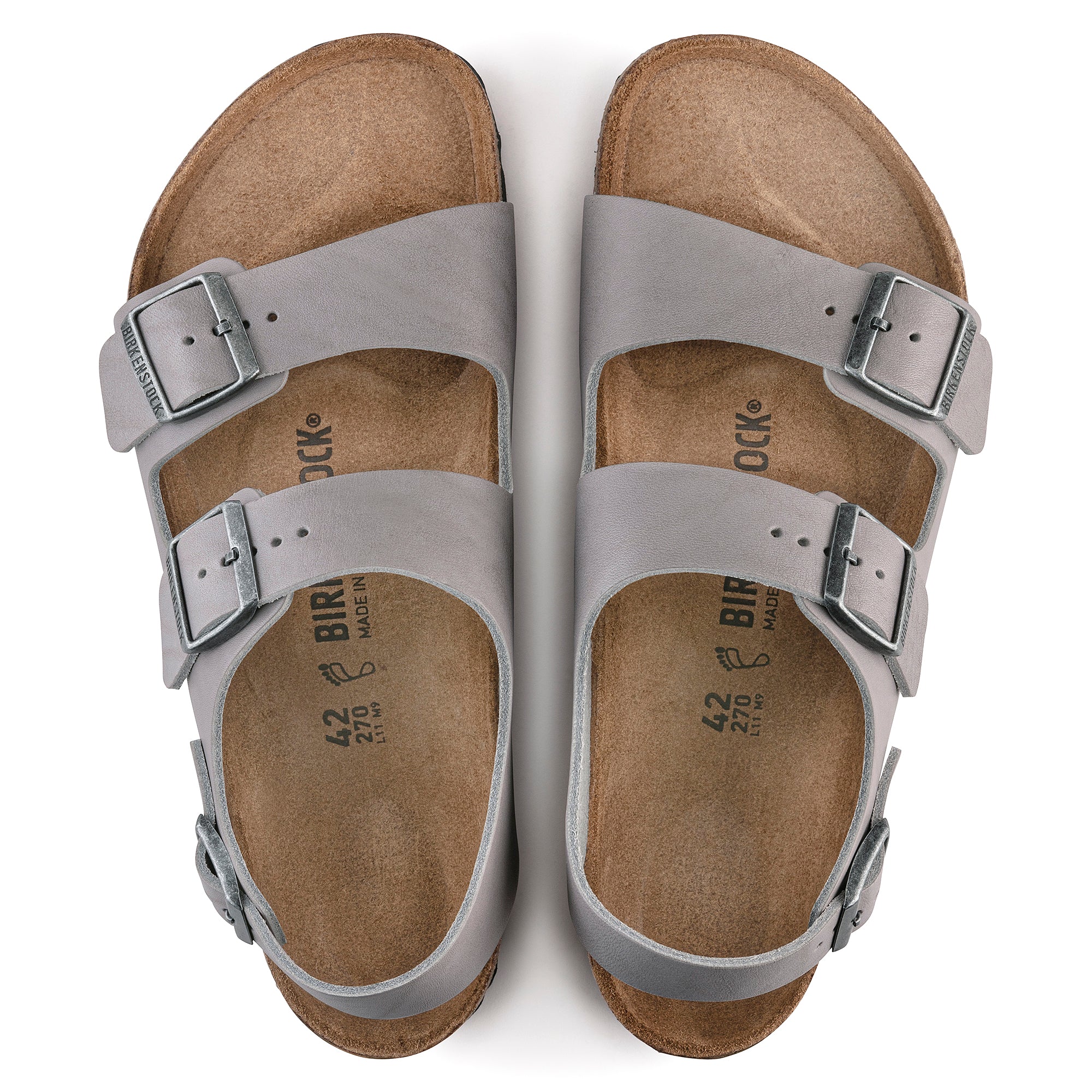 Birkenstock Milano stone coin vintage leather