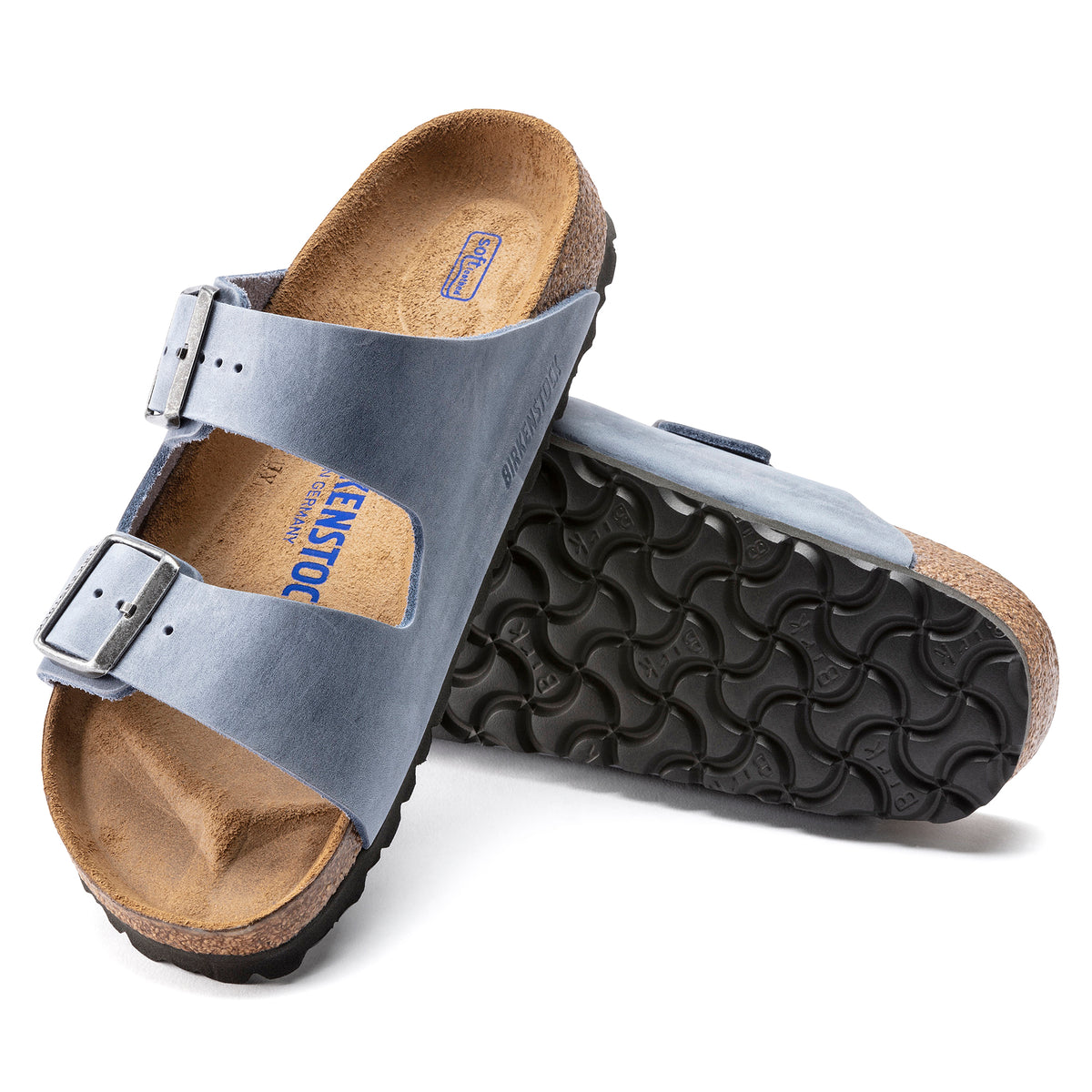 Birkenstock Limited Edition Arizona Soft Footbed dusty blue oiled leather