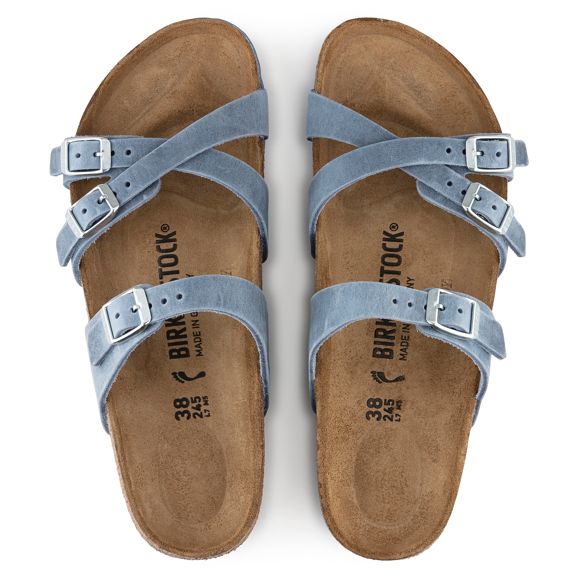 Birkenstock Limited Edition Franca dusty blue oiled leather