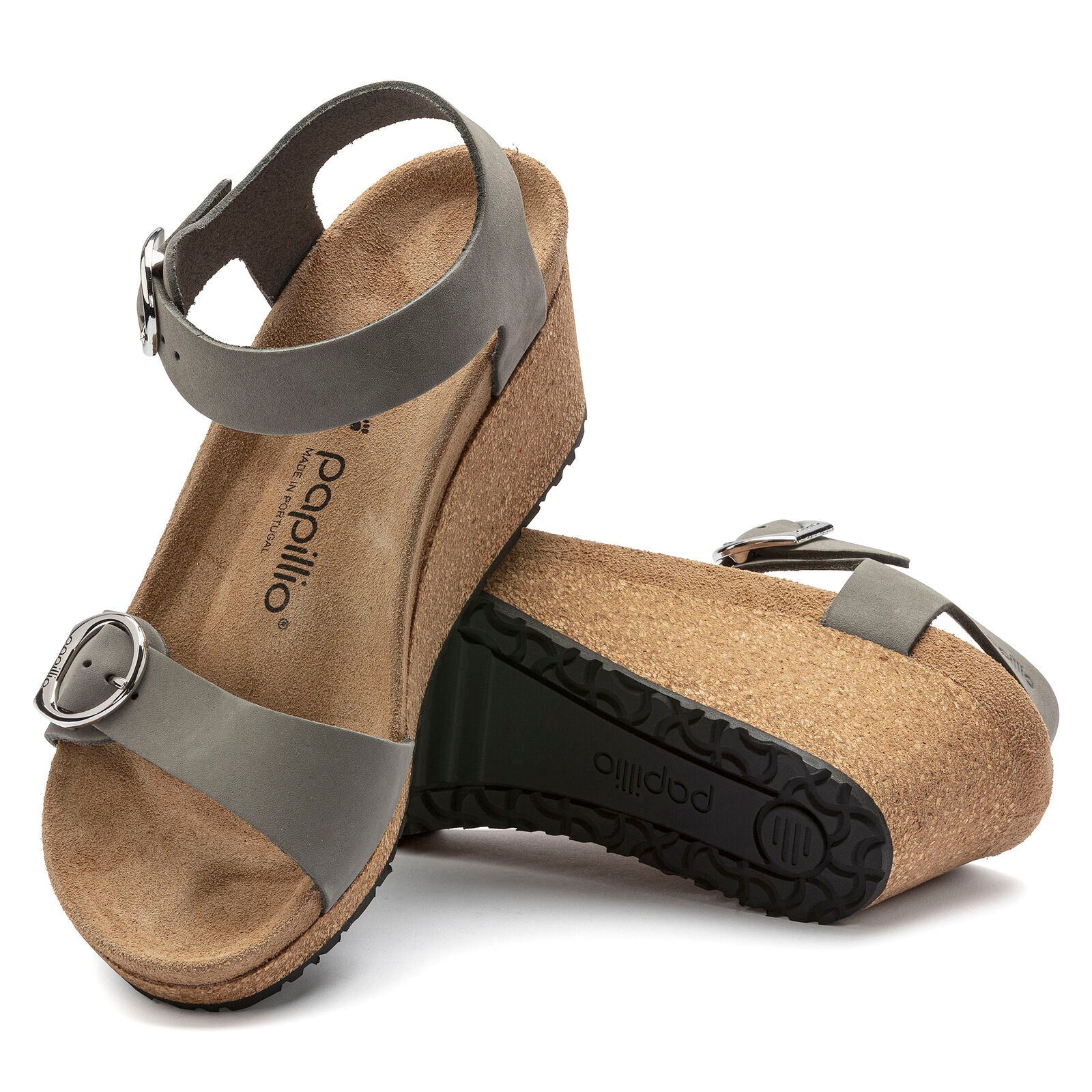 Papillio Soley dove gray nubuck by Birkenstock