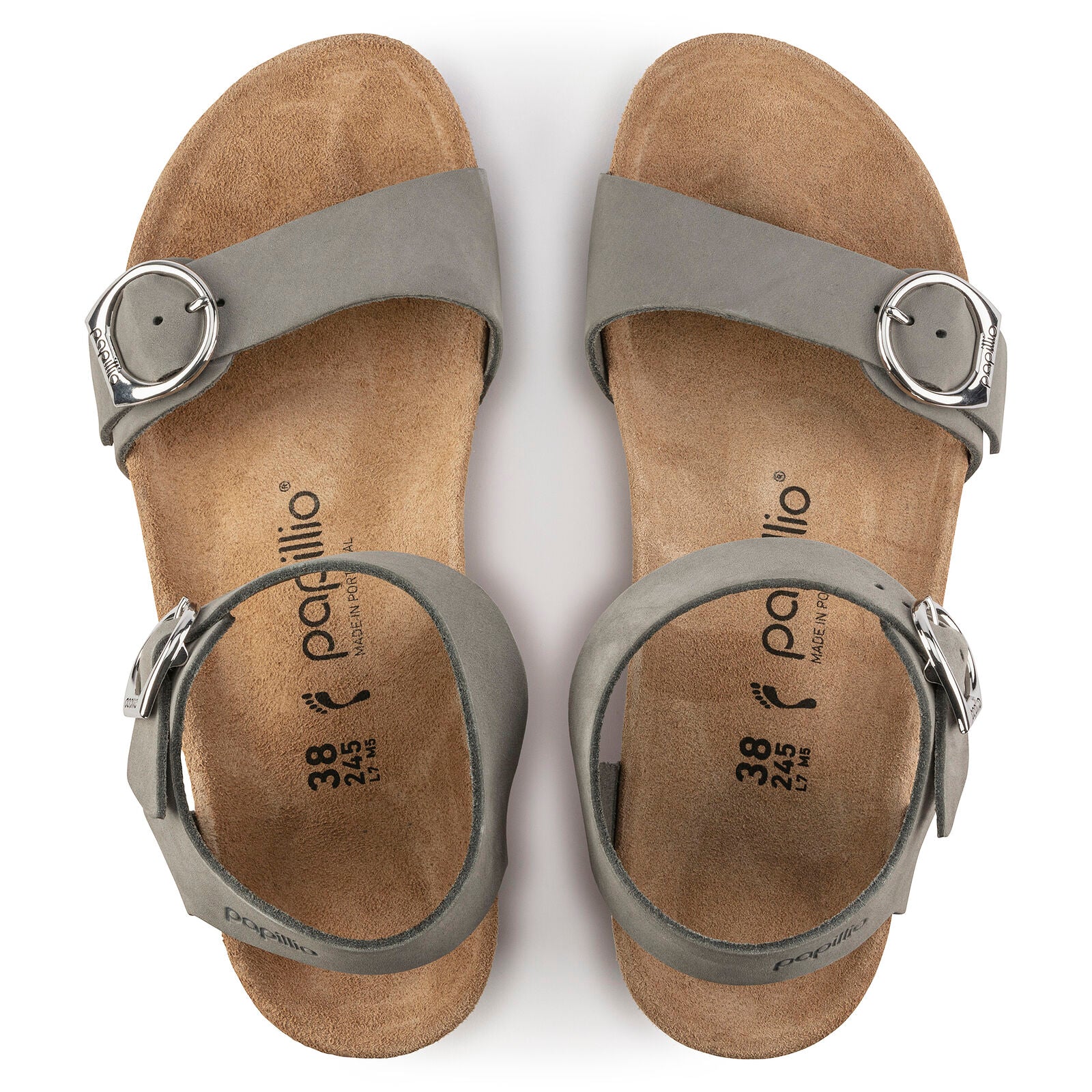 Papillio Soley dove gray nubuck by Birkenstock