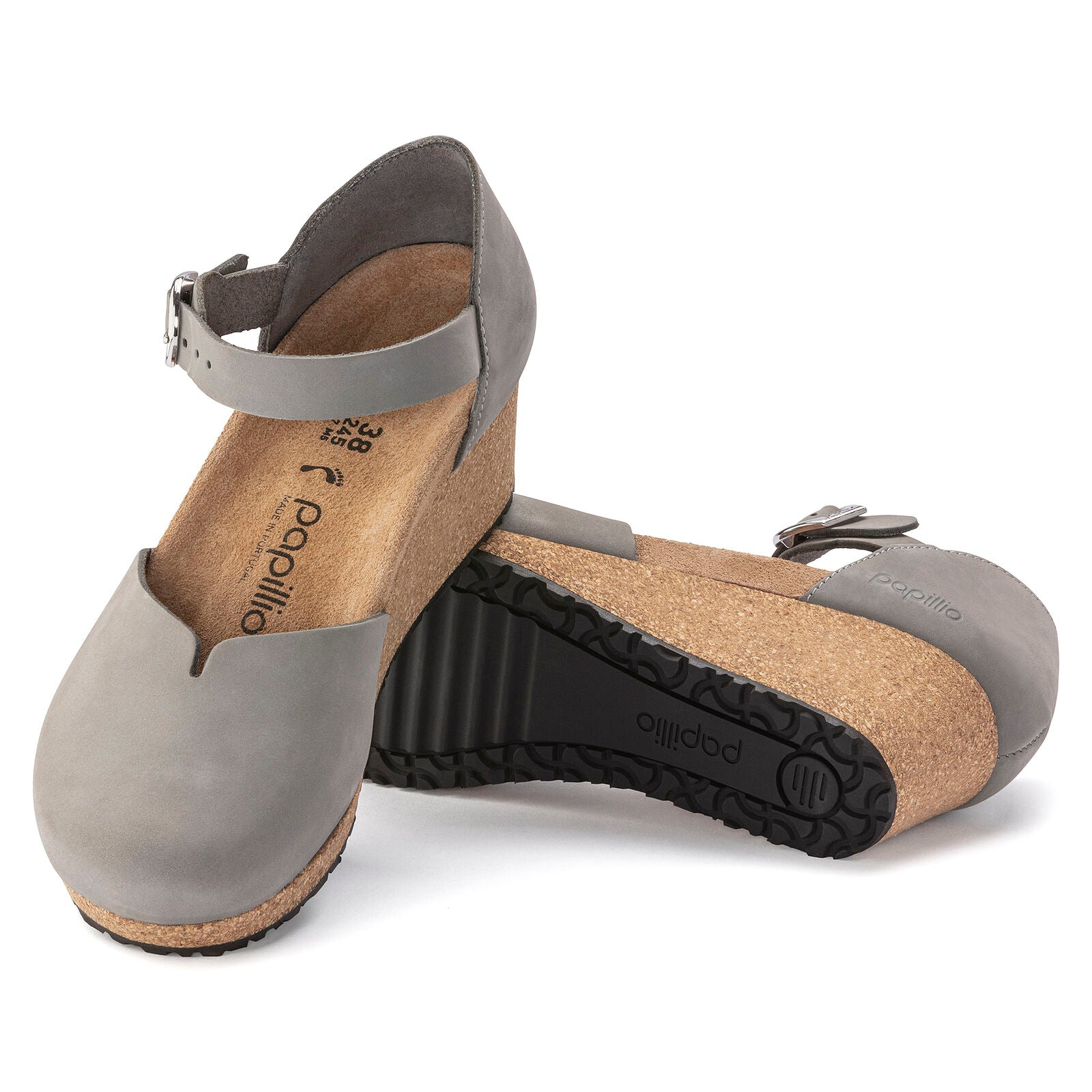 Papillio Mary dove gray nubuck by Birkenstock