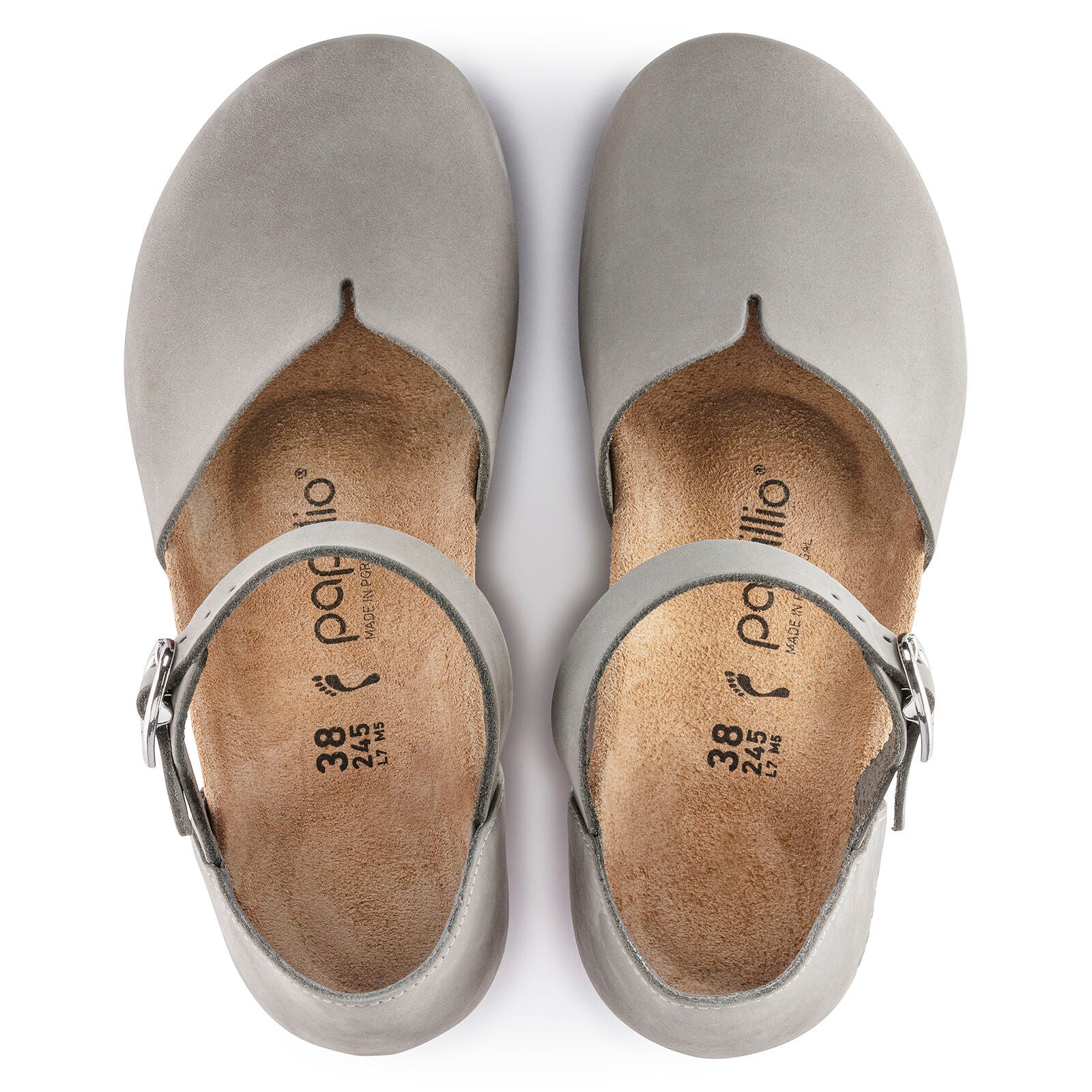 Papillio Mary dove gray nubuck by Birkenstock