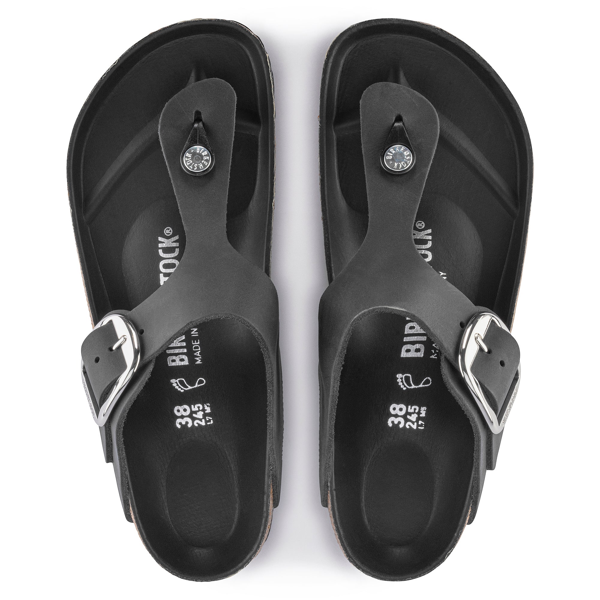 Birkenstock Limited Edition Gizeh Big Buckle black oiled leather