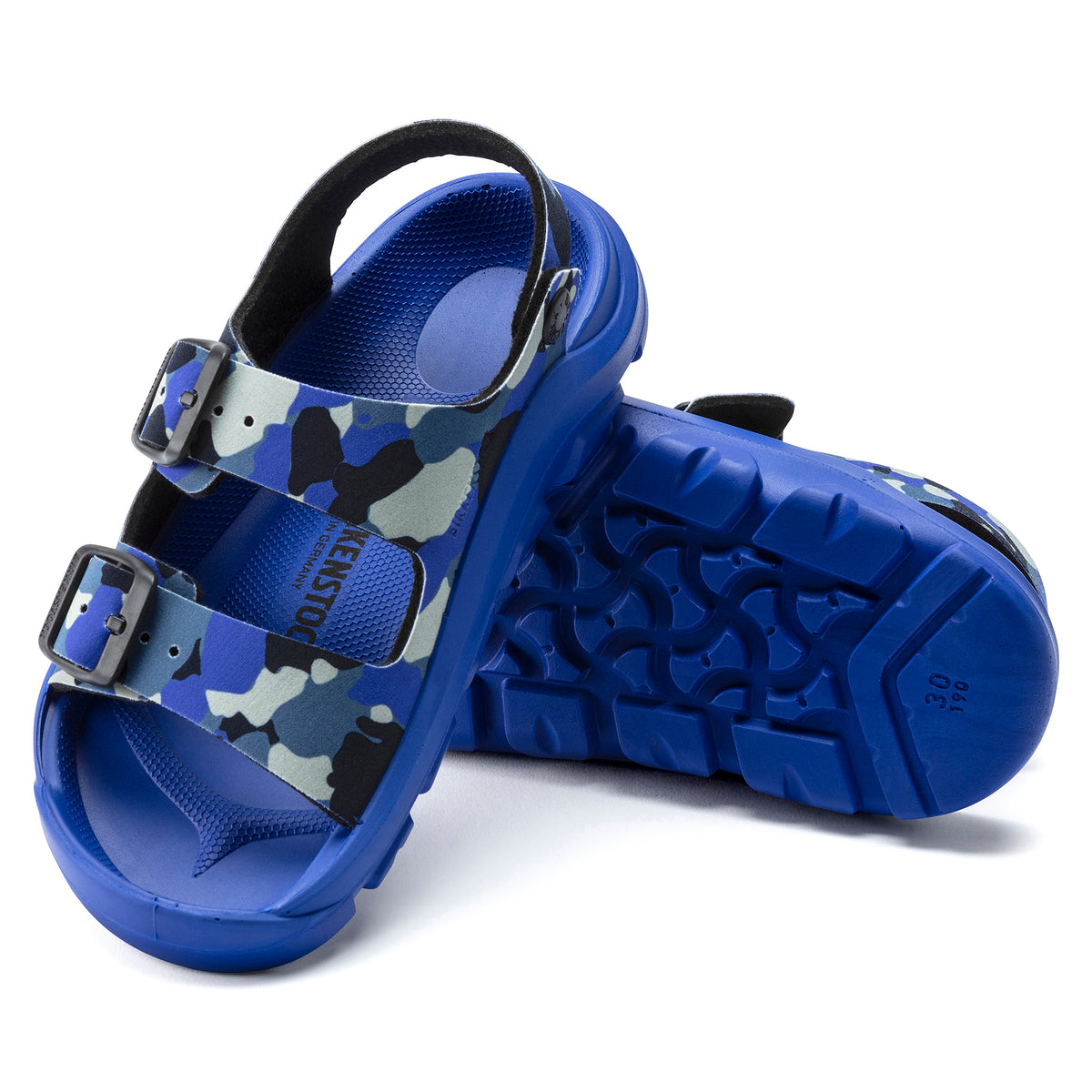 Birkenstock Rugged Kids Mogami camo ultra blue Birko-Flor