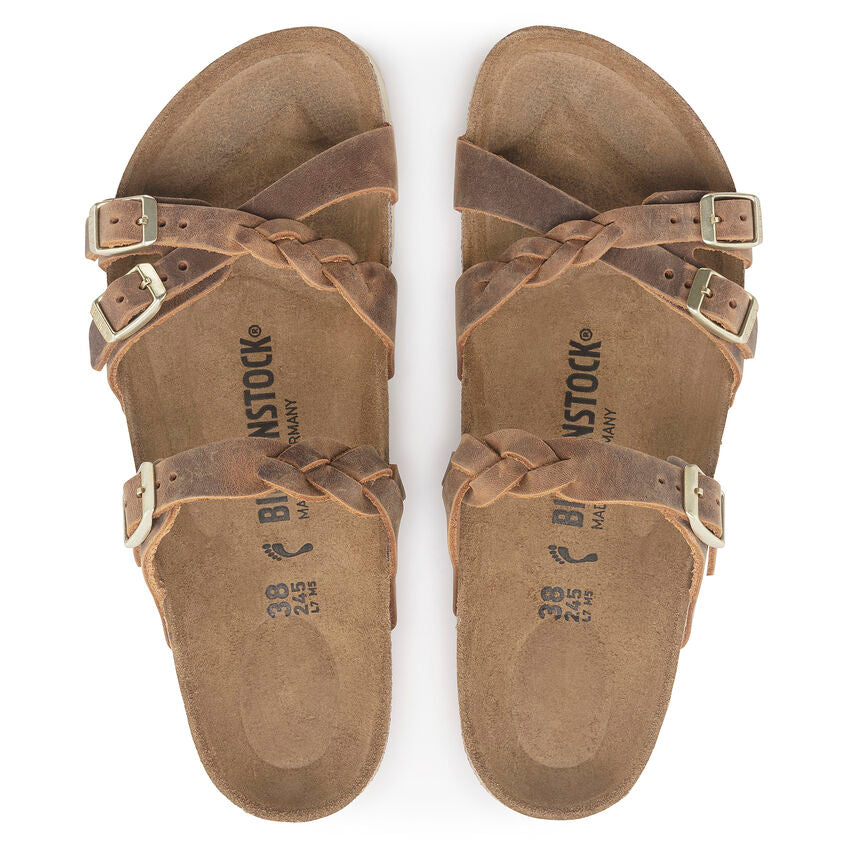 Birkenstock Franca Braid cognac oiled leather