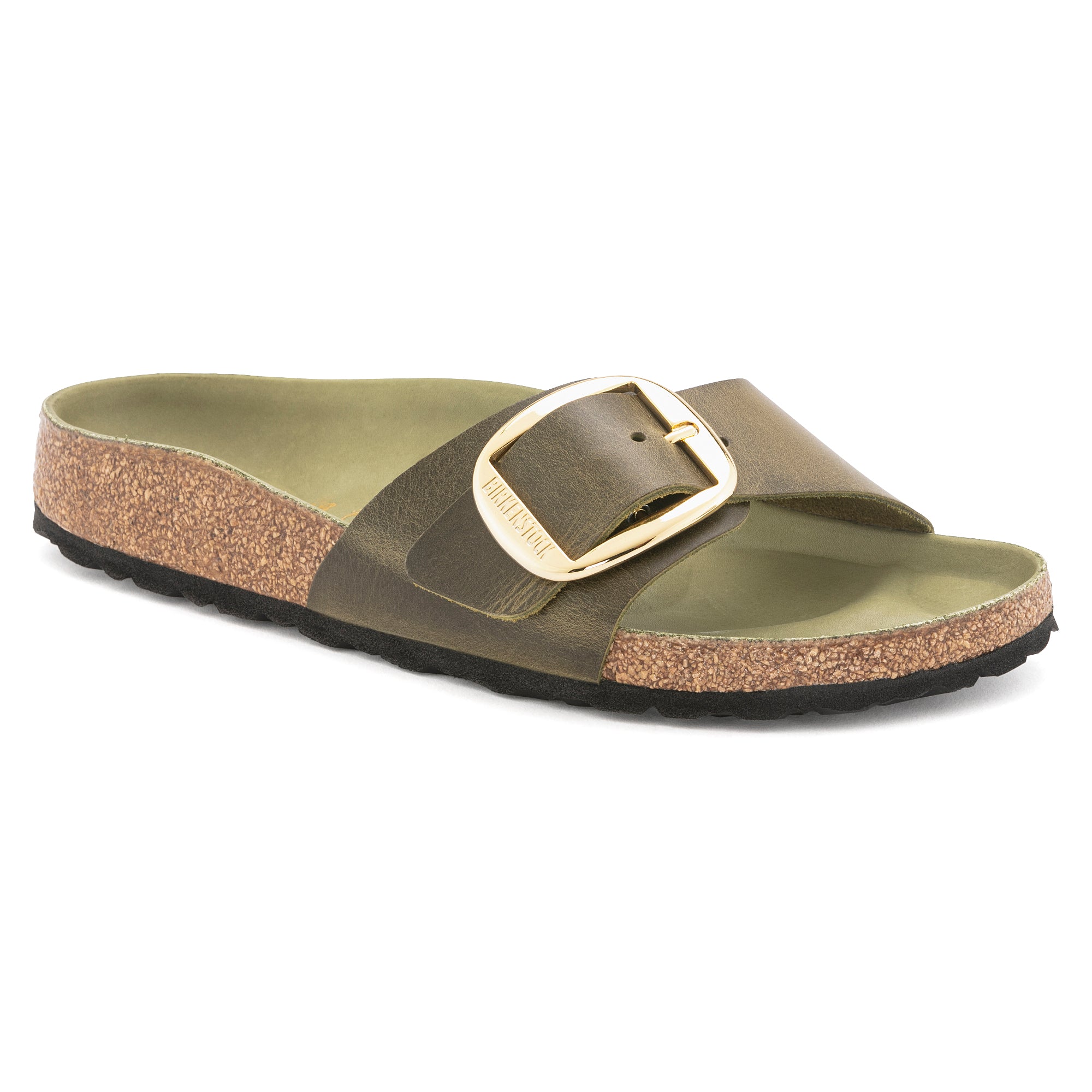 Birkenstock Limited Edition Madrid Big Buckle green olive oiled leather