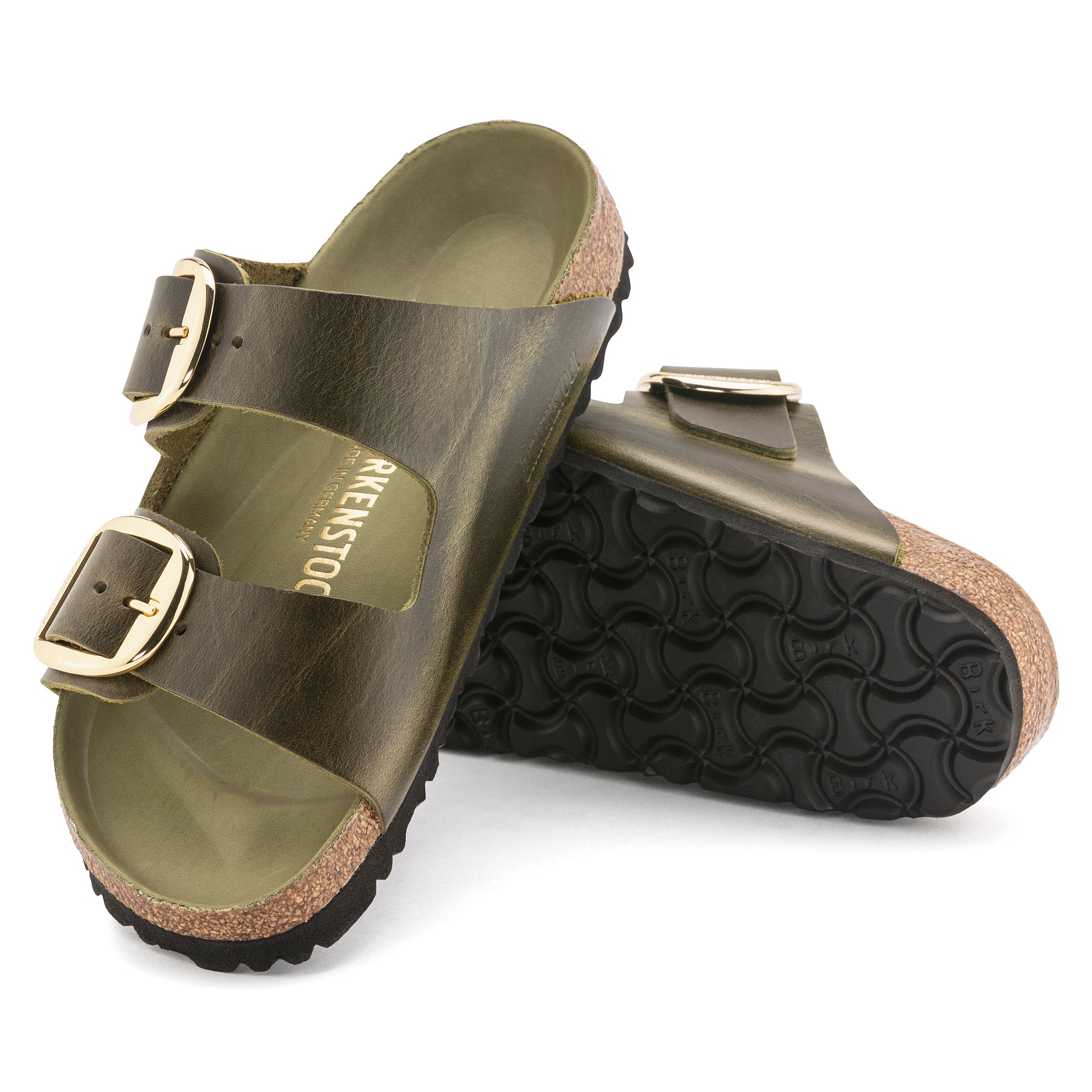 Birkenstock arizona cheap metallic green