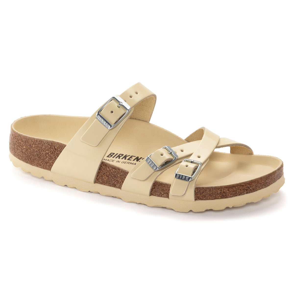 Birkenstock Limited Edition Franca Hex butter high shine leather