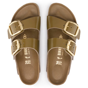 Birkenstock Limited Edition Arizona Big Buckle high shine mud green leather