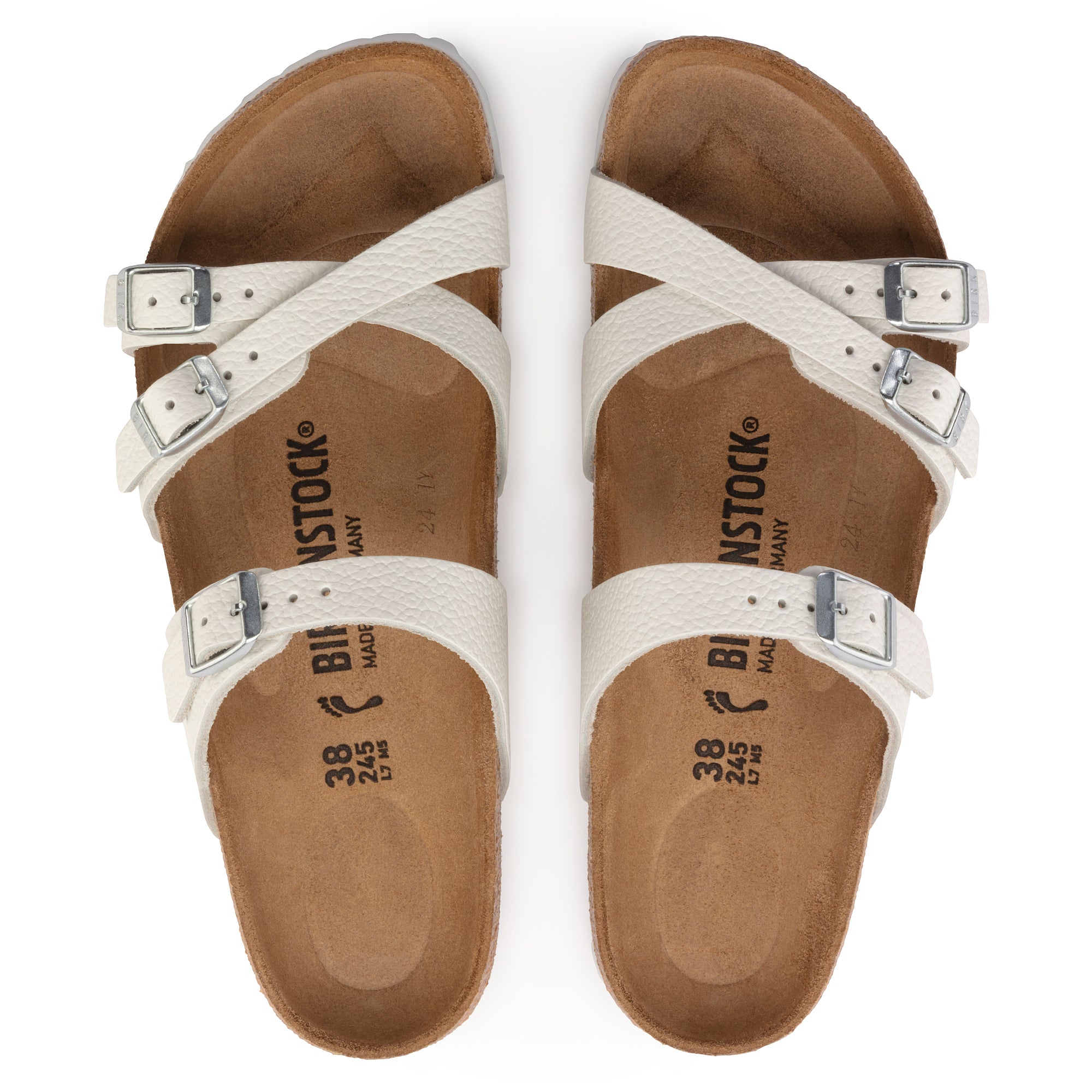 Birkenstock Franca white leather