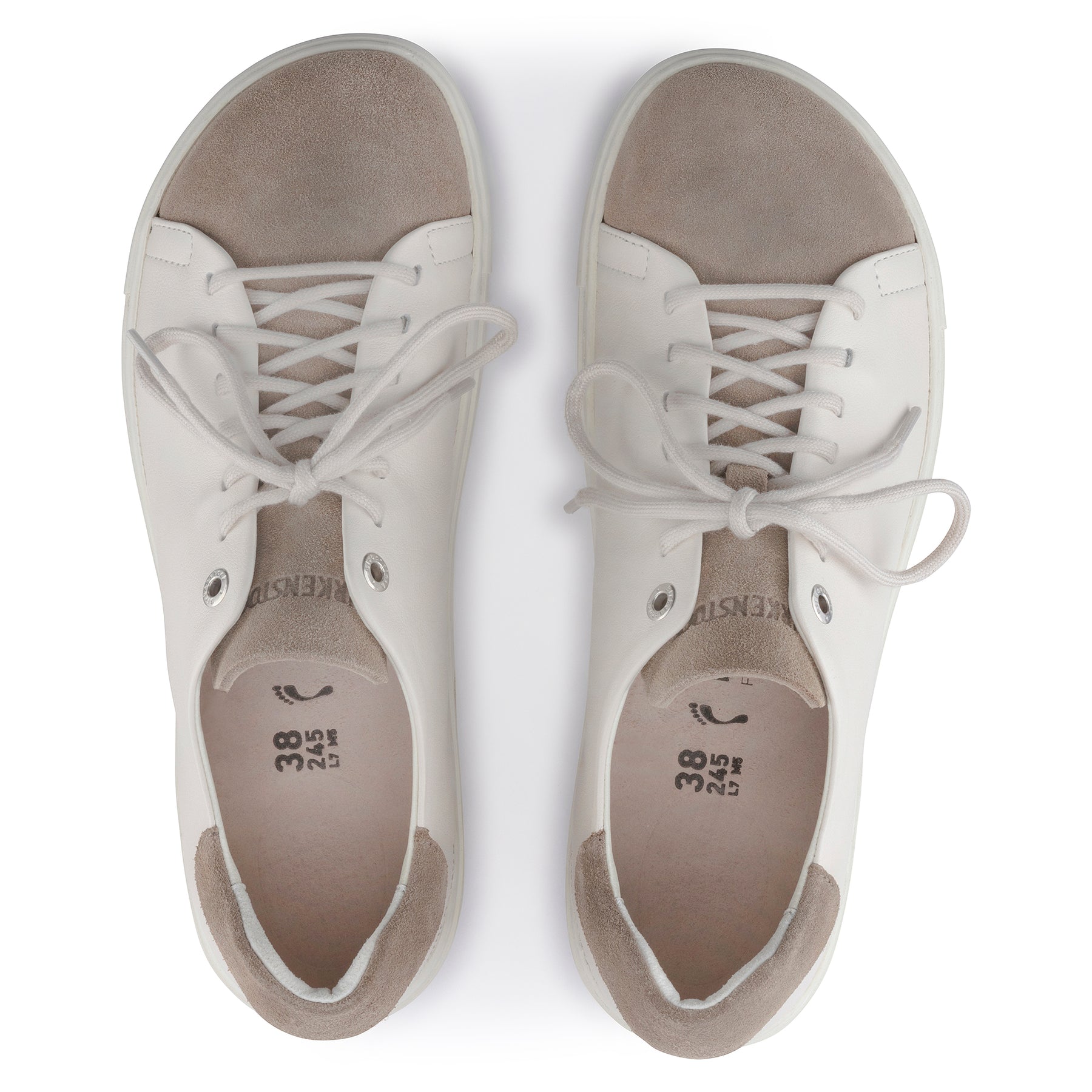 Birkenstock Limited Edition Bend Low eggshell leather/gray taupe suede