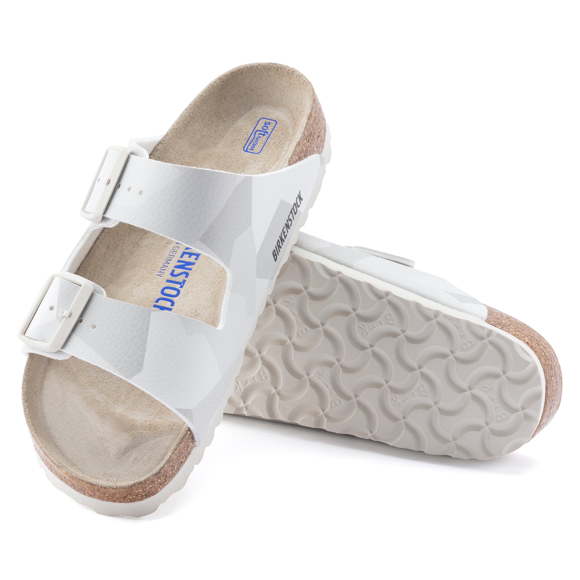 Birkenstock arizona soft on sale footbed white leather