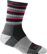 Darn Tough Women's Hiker Stripes Micro Crew Midweight with Cushion black/hot pink