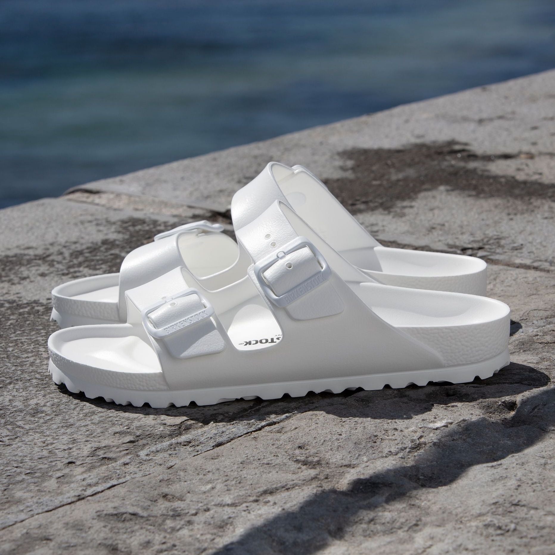 Solid clearance white birkenstocks