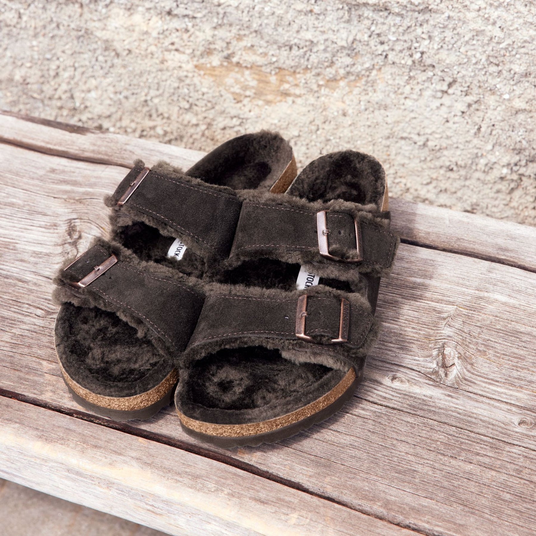 Birkenstock Limited Edition Arizona mocha suede/mocha shearling
