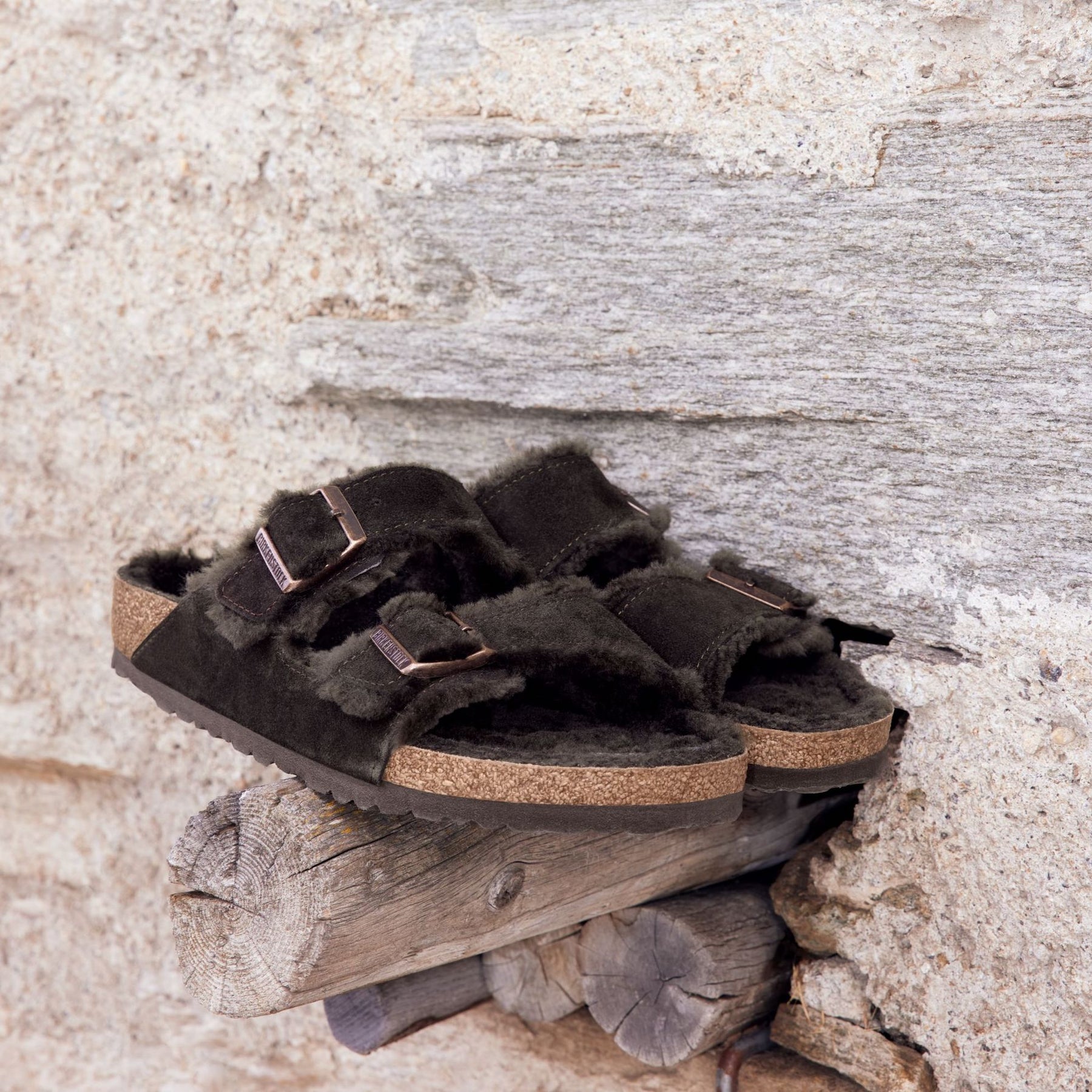 Birkenstock Limited Edition Arizona mocha suede/mocha shearling
