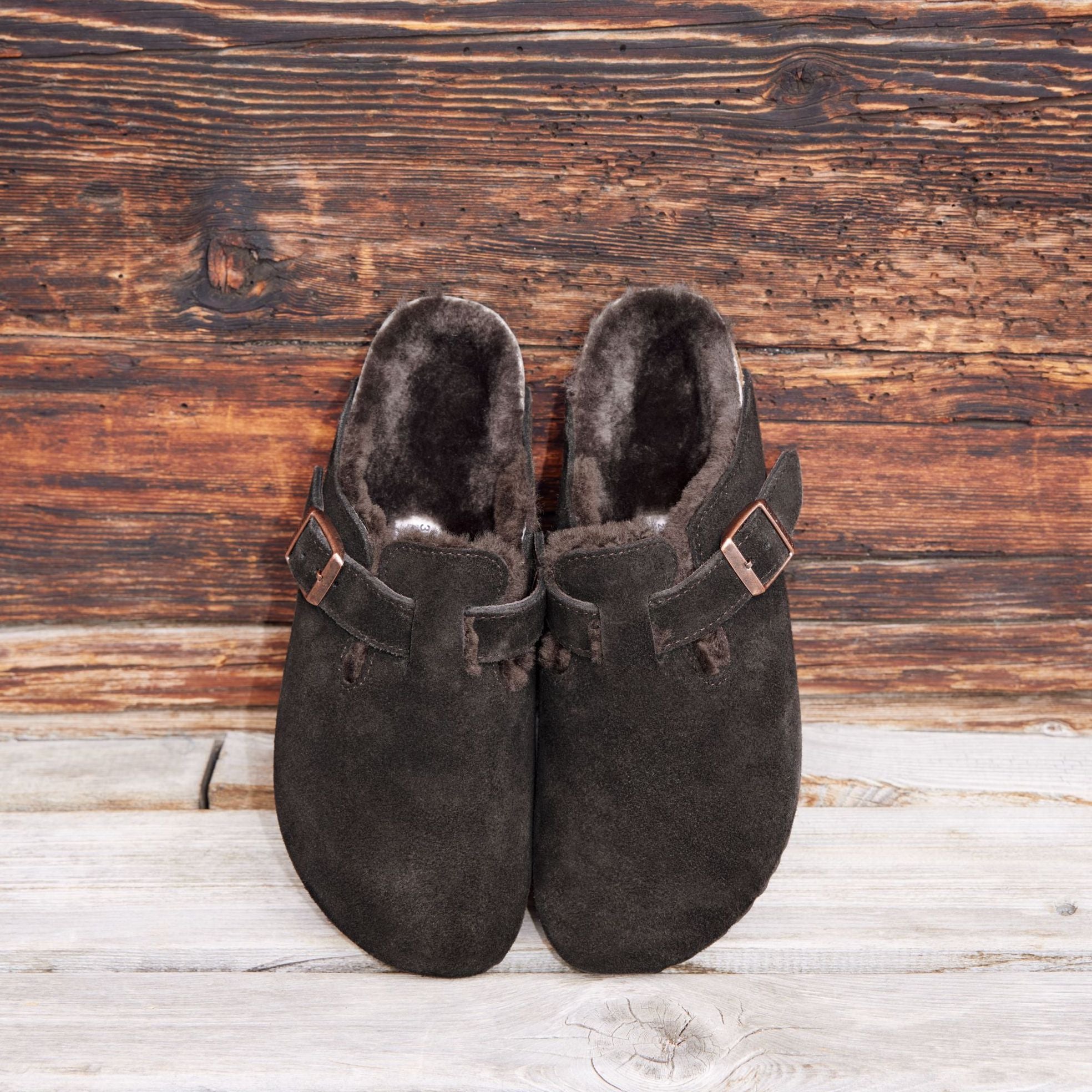Birkenstock boston shearling mocha clearance