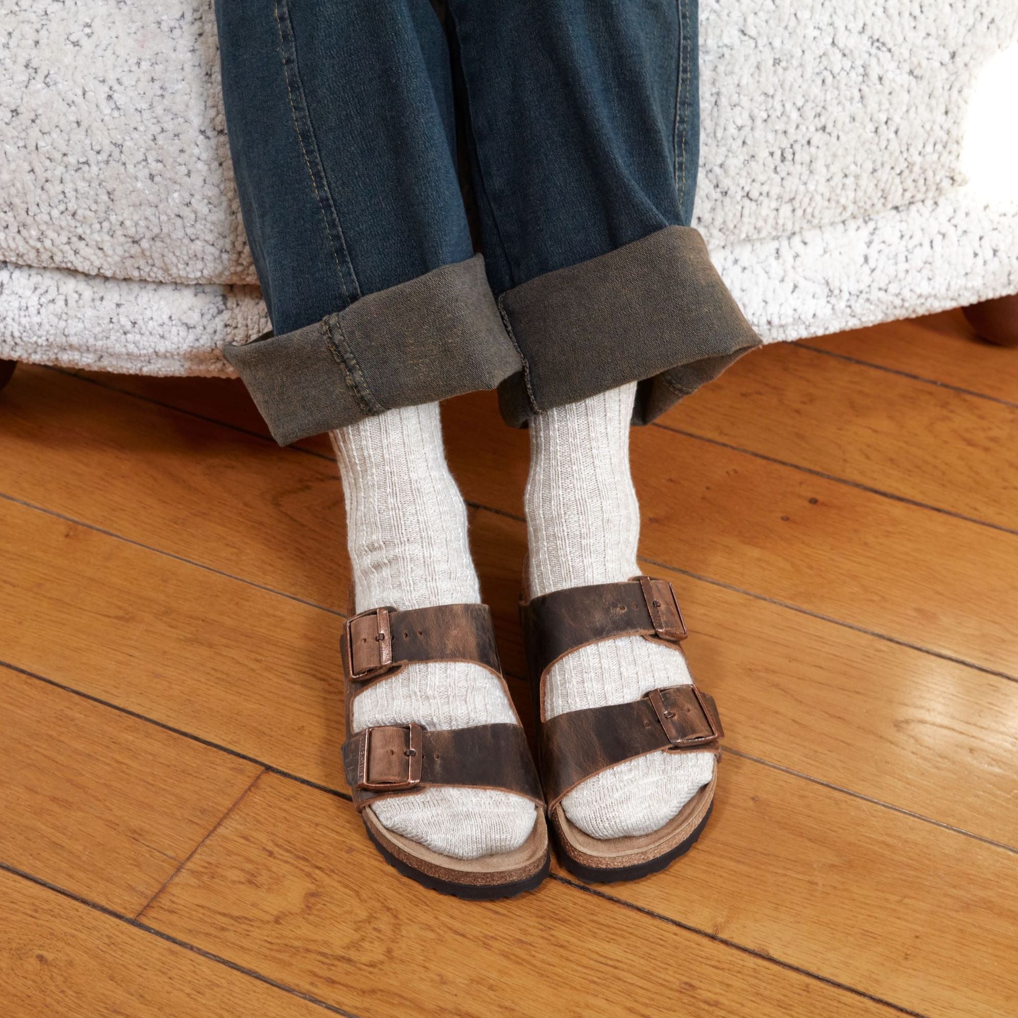 Birkenstocks with white socks clearance
