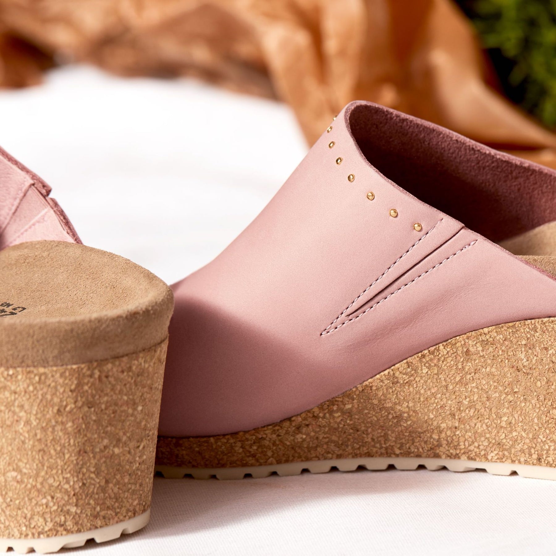 Papillio Namica Rivets soft pink nubuck by Birkenstock