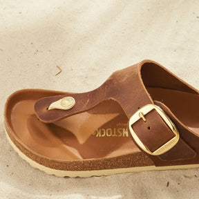 Birkenstock Limited Edition Gizeh Big Buckle cognac oiled leather