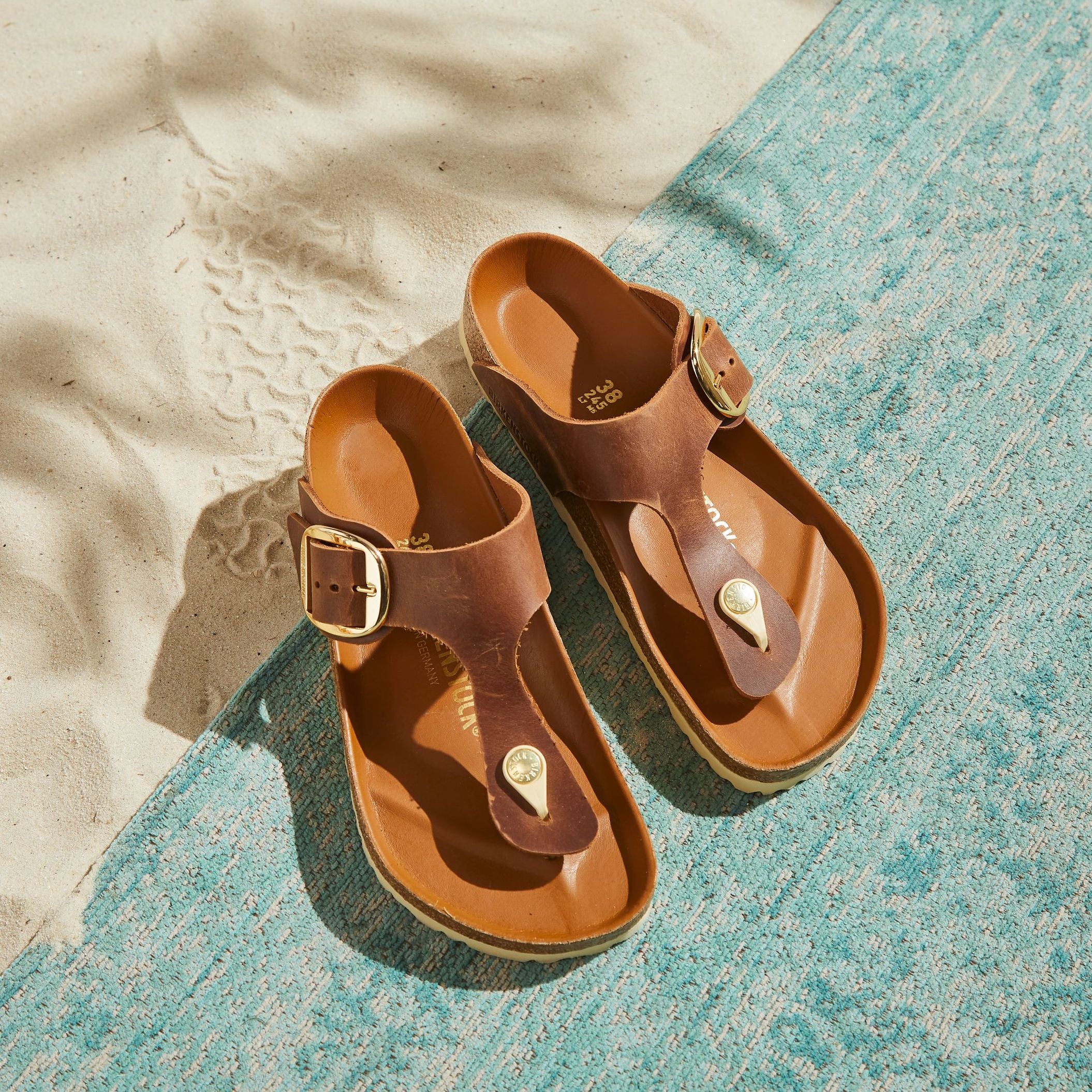 Birkenstock Gizeh Big Buckle cognac oiled leather 36R