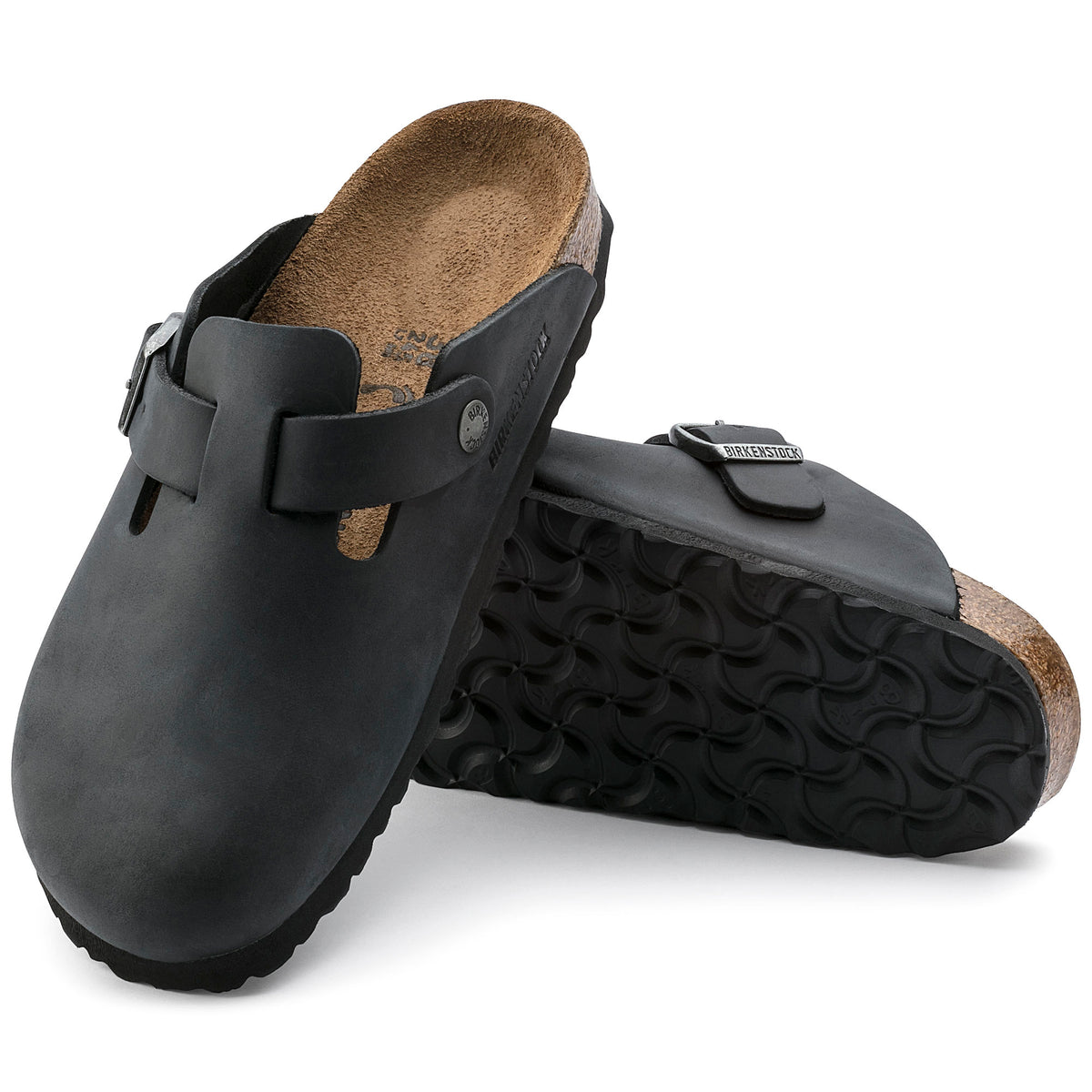Birkenstock Boston black oiled leather