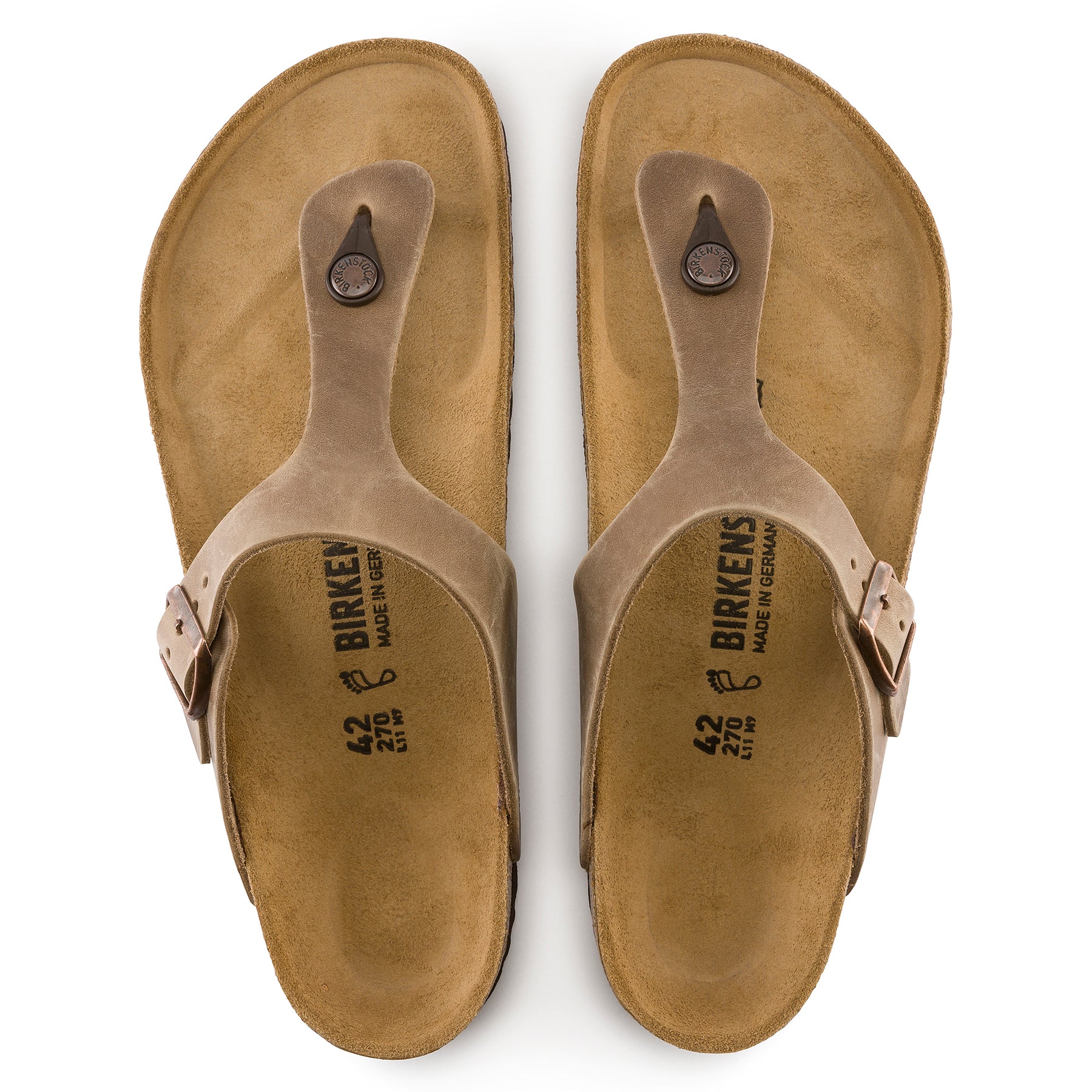 Birkenstock Gizeh tobacco oiled leather