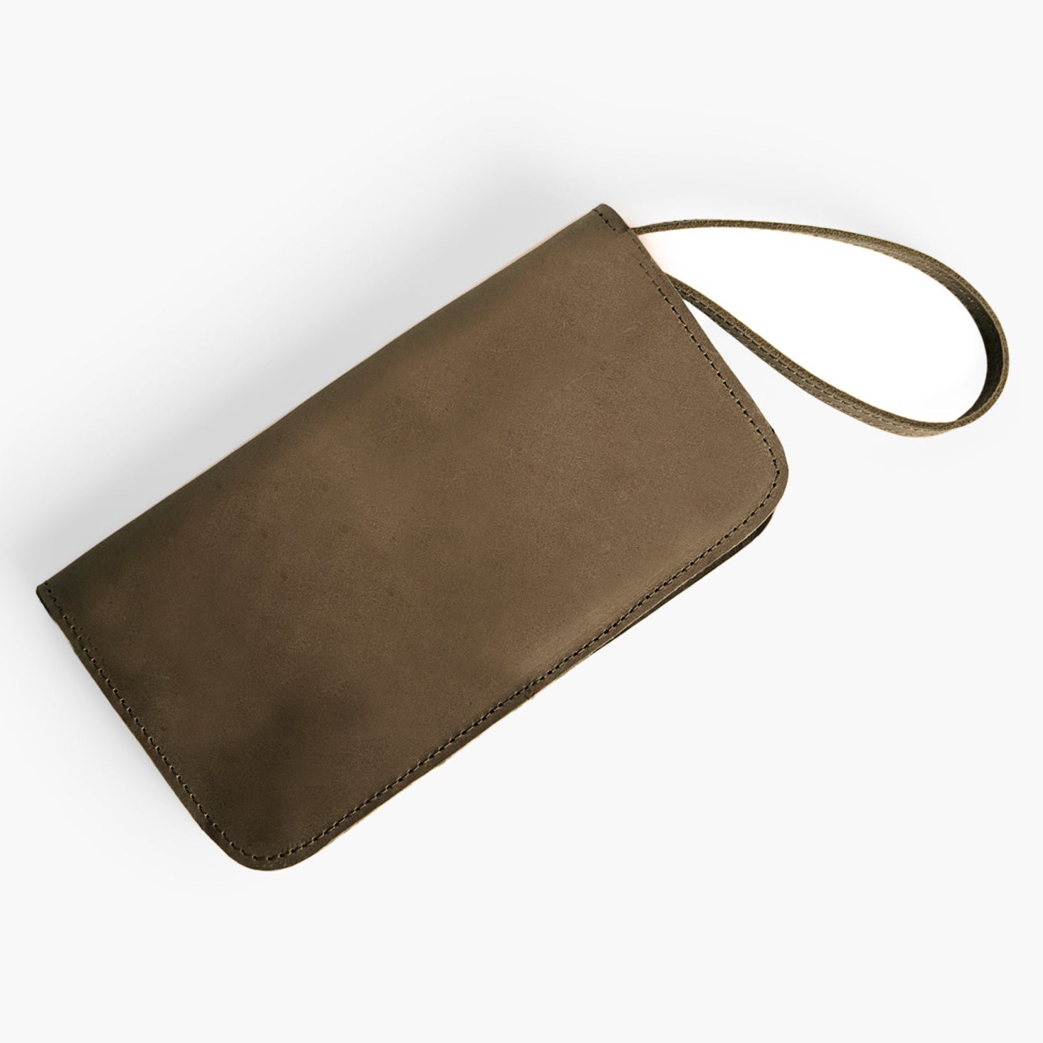 ABLE Alem Snap Wallet olive leather