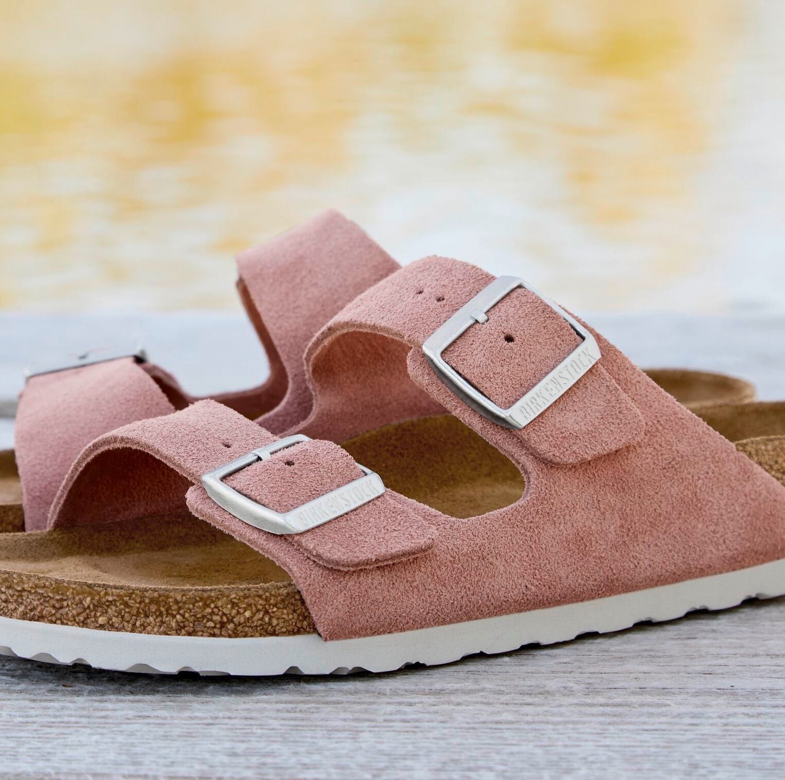 Birkenstock Limited Edition Arizona Soft Footbed pink clay suede