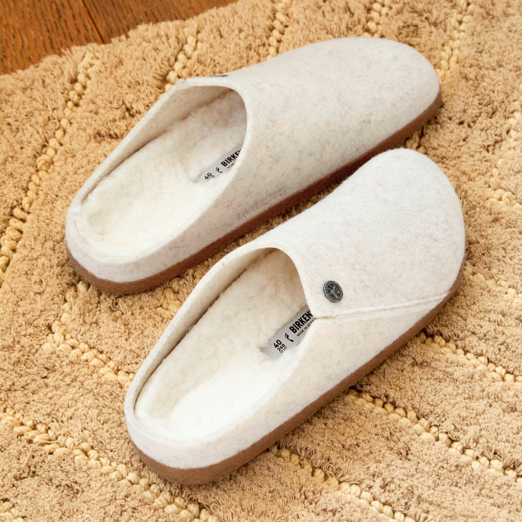 Birkenstock Limited Edition Zermatt ecru wool/natural shearling