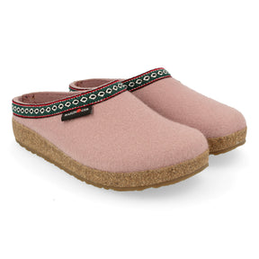 Haflinger GZ Grizzly Clog rosewood wool felt