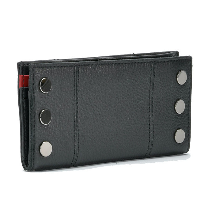 Hammitt 110 North Bifold Leather Wallet black/gunmetal