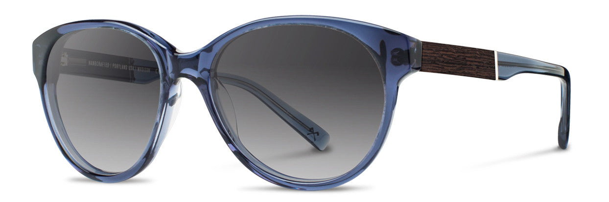 Shwood Madison Sunglasses blue crystal/ebony