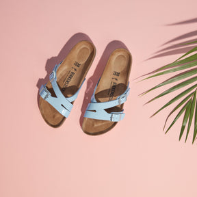 Birkenstock Limited Edition Yao dove blue patent Birko-Flor