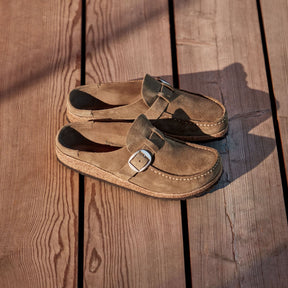 Birkenstock Buckley gray taupe suede