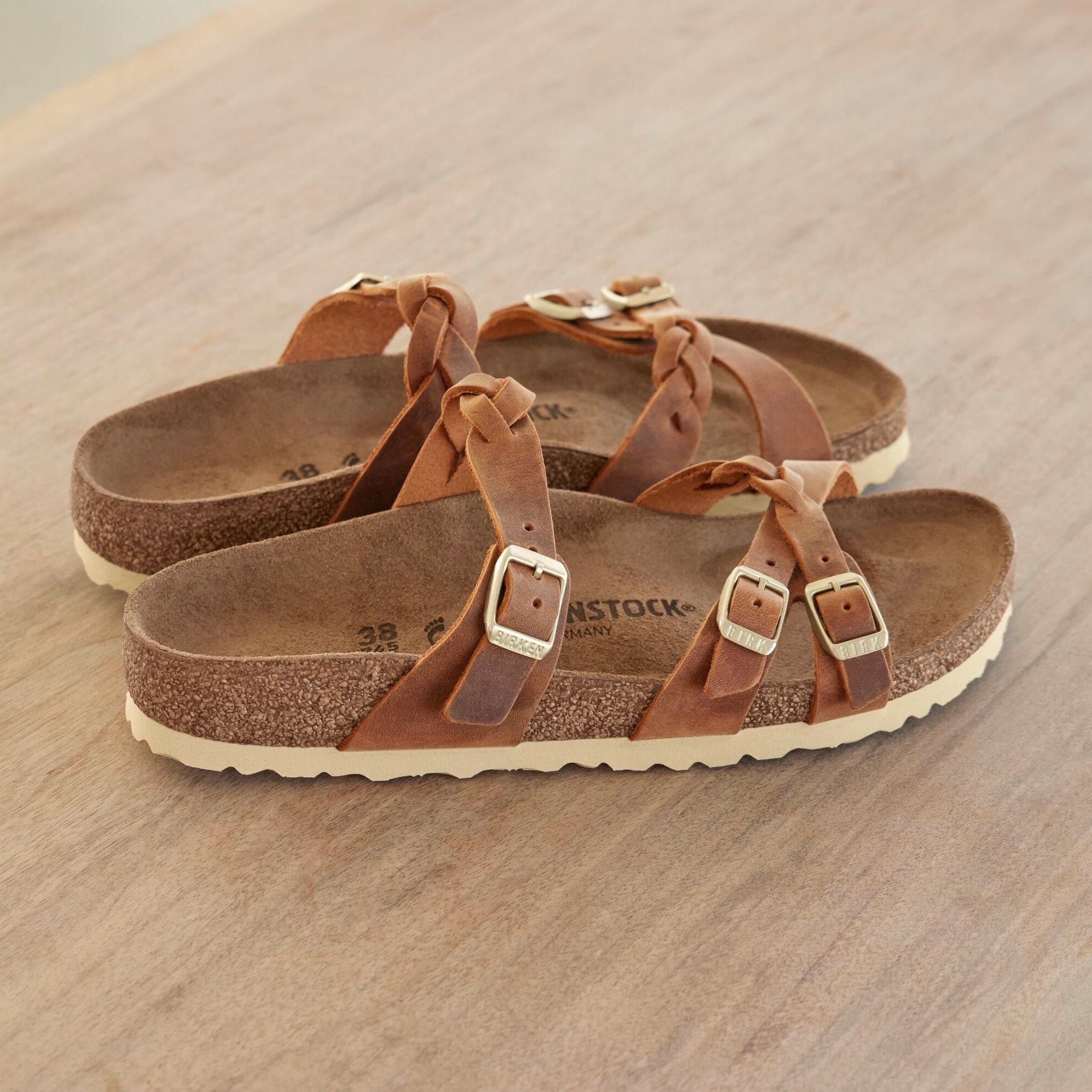 Birkenstock Limited Edition Franca Braid cognac oiled leather