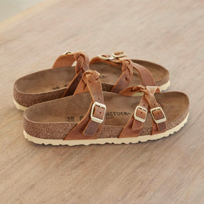 Birkenstock Limited Edition Franca Braid cognac oiled leather