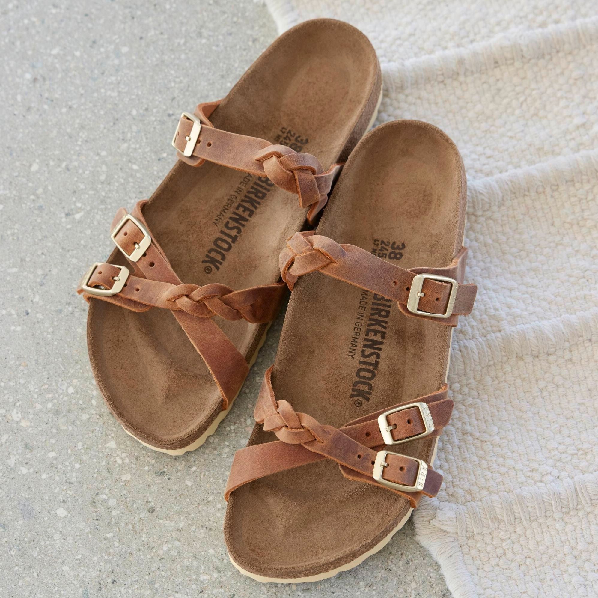 Birkenstock Franca Braid cognac oiled leather